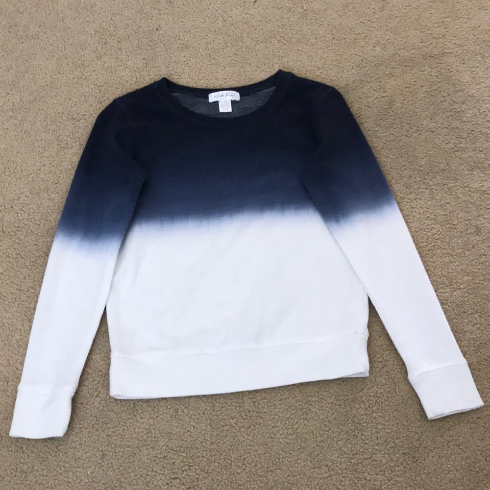 Blue to White ombré sweatshirt